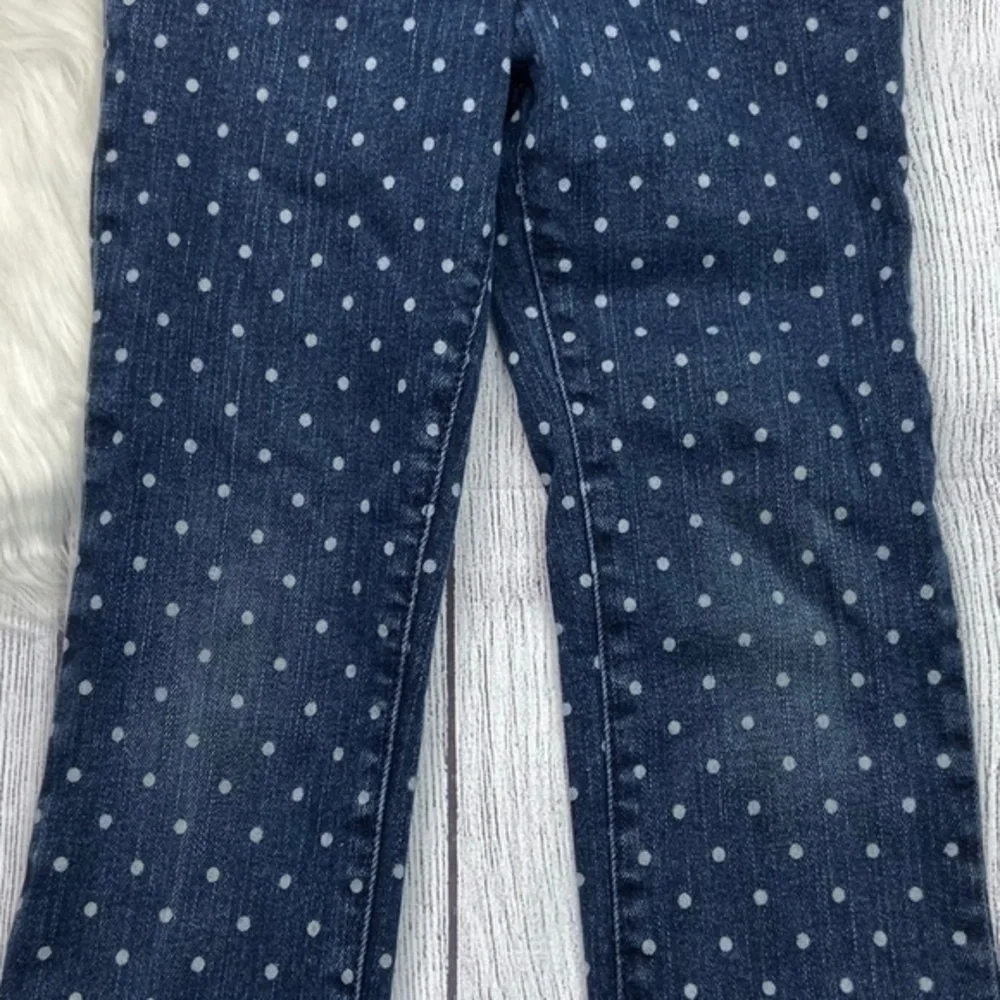 Arizona Jeans Co Skinny Jeans Toddler Girls Size 4T Polka Dot Blue Denim